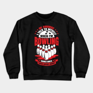 Funny Bowling Player Game Sport Bowler Gift Crewneck Sweatshirt